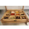 Ushma’s Heritage Wooden Spice Box - Pre-Filled