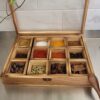 Ushma’s Heritage Wooden Spice Box - Pre-Filled