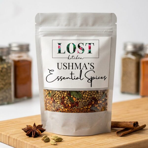 Ushmas Essential Spices MockUp Indian Spice Kit